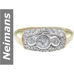 .59 ct White Sapphire & Diamond Ring 14kt Gold