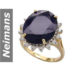 15.46 ct Sapphire & Diamond Ring 14kt Gold