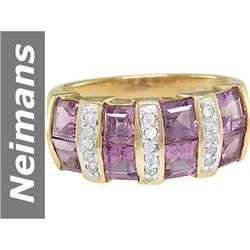3.32 ct Purple Spinel & Diamond Ring 14kt Gold