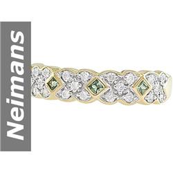 .47 ct Green Sapphire & Diamond Ring 14kt Gold
