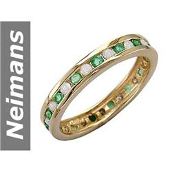 1.20 ct Emerald & Diamond Ring 14kt Gold