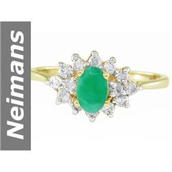 .92 ct Emerald & Diamond Ring 14kt Gold