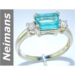 1.97 ct Apatite & Diamond Ring 14kt Gold