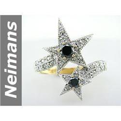 .63 ct Black & White Diamond Ring 14kt Gold