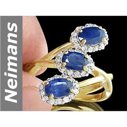 2.22 ct Sapphire & Diamond Ring 14kt Gold