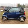 Image 2 : 2005 SMART FRTWO - 2-DOOR CONVERTIBLE, BLACK/BLUE VIN WMEAK00F45J184333 - 183,768 KMS