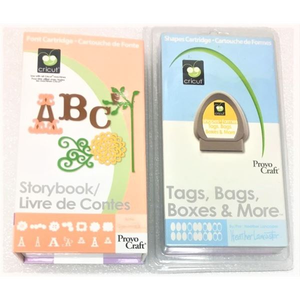 TWO Cricut Cartridges Storybook and Totes, Bags, Boxes & More