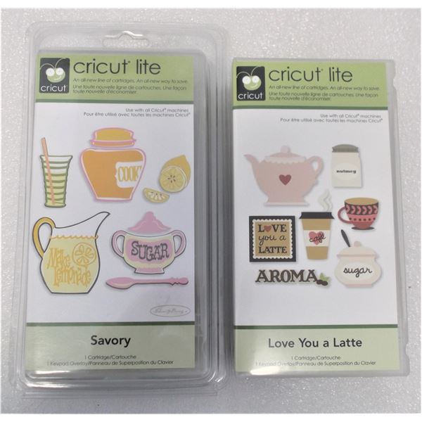 TWO Cricut Lite Cartridges Savory and Love You A Latte