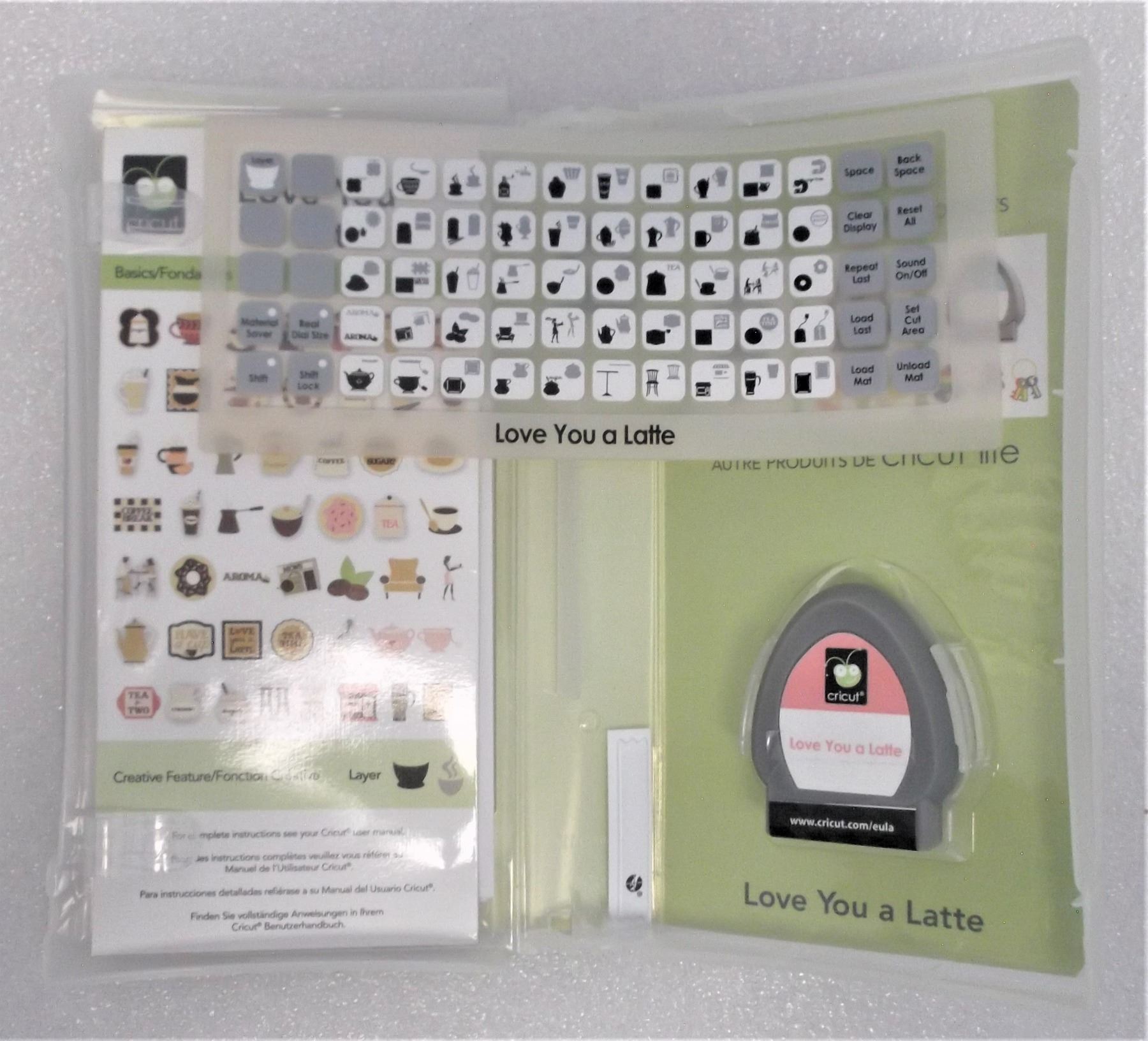 TWO Cricut Lite Cartridges Savory and Love You A Latte