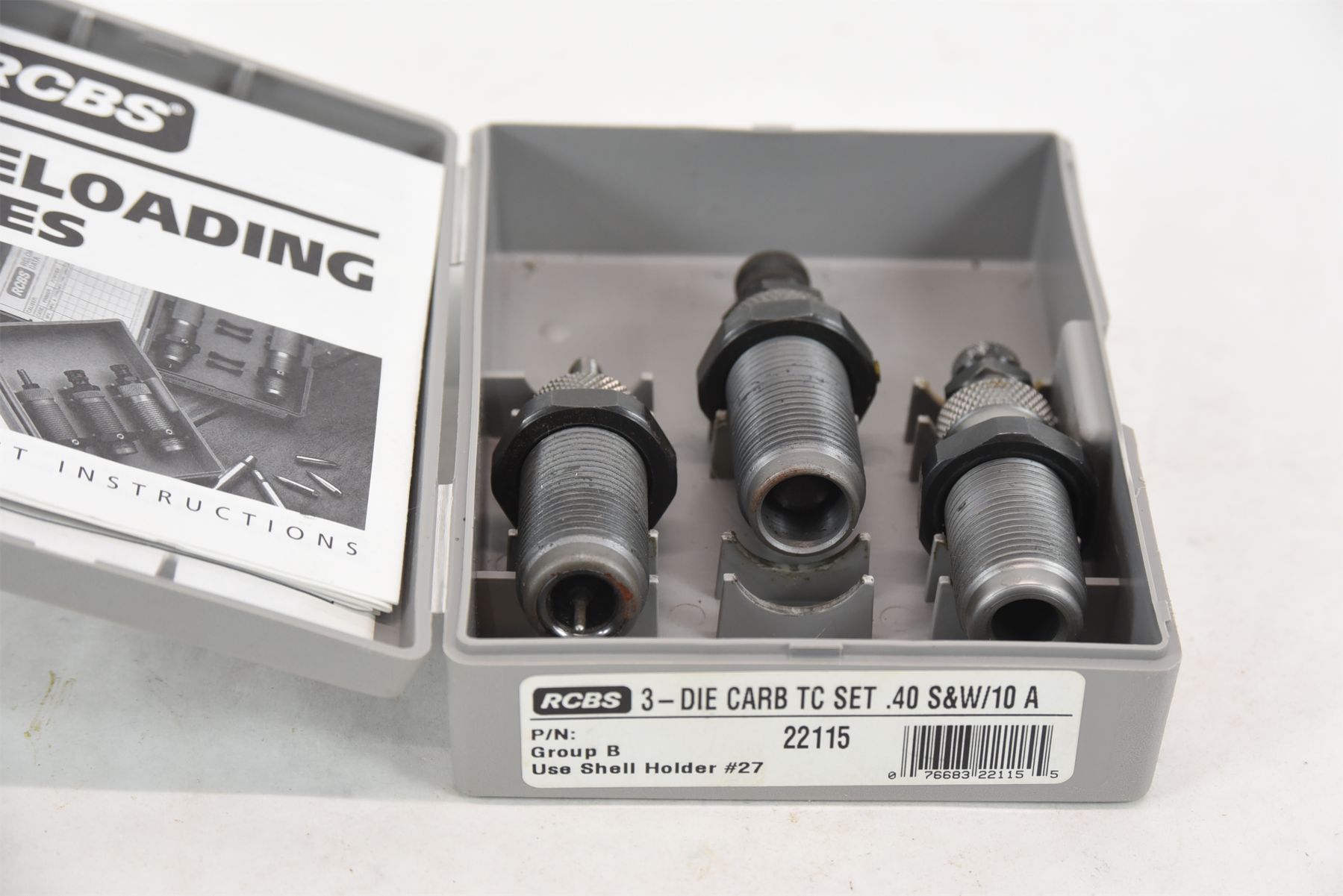 thumbnail image 2 of RCBS 3-Die Carbide TC Set – .40 S&W / 10mm Auto, #22115, Handgun Reloading Dies 2 of 2