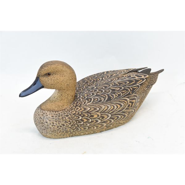 Wood Carving Northern Pintail Duck Female 16" x 7" High Bev Kett 1979