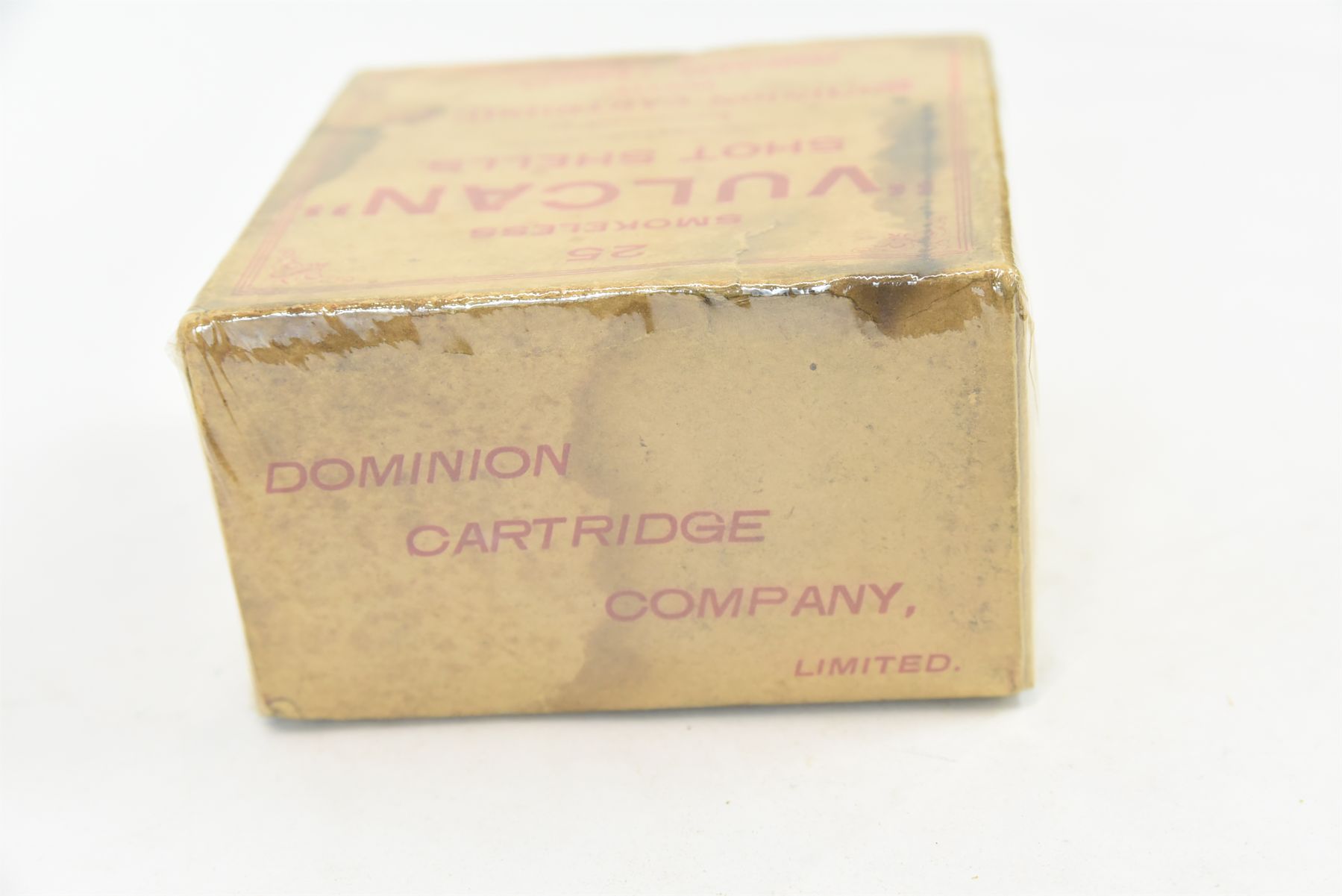 Vintage Dominion Cartridge Company Vulcan Shotgun Shell 10 Gauge Box