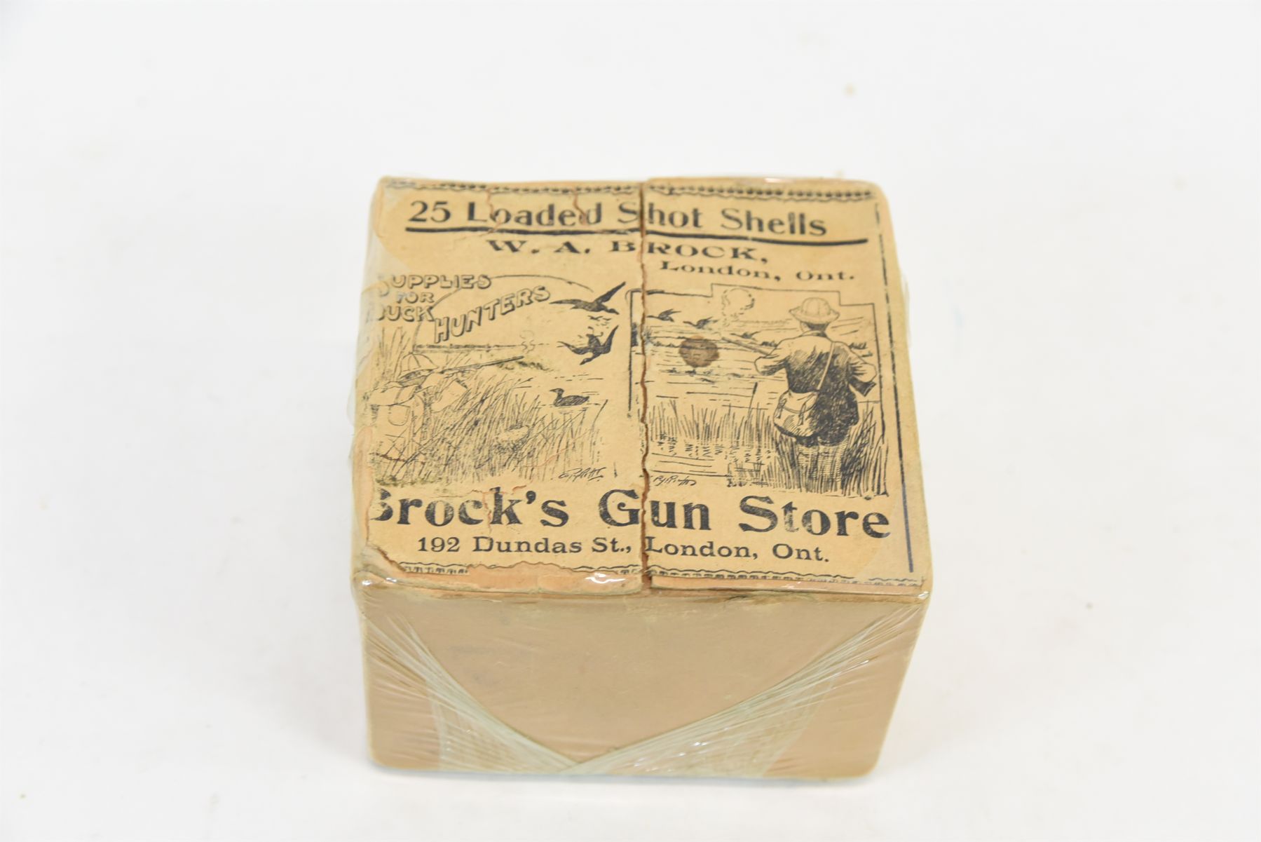 Empty Vintage Collectable Shotgun Shell Box W.A Brock London Ontario 12 ...