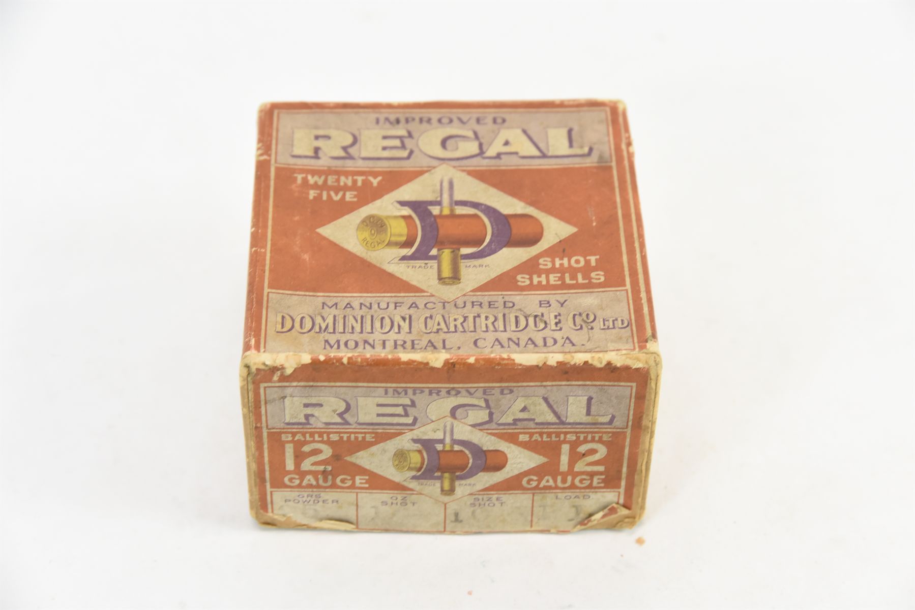 Empty Vintage Collectable Dominion Cartridge Company Improved Regal ...