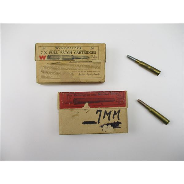 ASSORTED 7MM COLLECTIBLE AMMO LOT