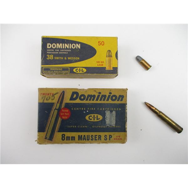 ASSORTED DOMINION COLLECTIBLE AMMO