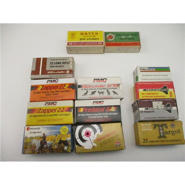 ASSORTED .22 LONG AMMO LOT