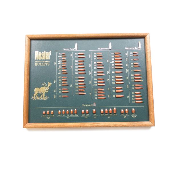 NOSLER BULLETS DISPLAY BOARD