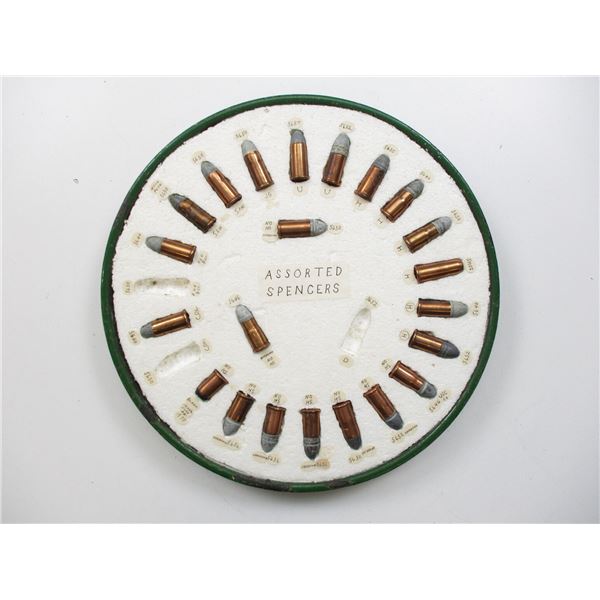 ASSORTED SPENCERS AMMO DISPLAY BOARD