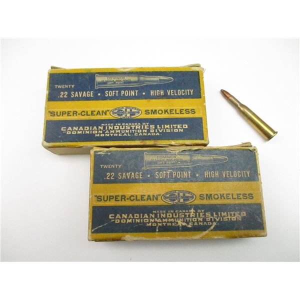DOMINION .22 SAV COLLECTIBLE AMMO LOT