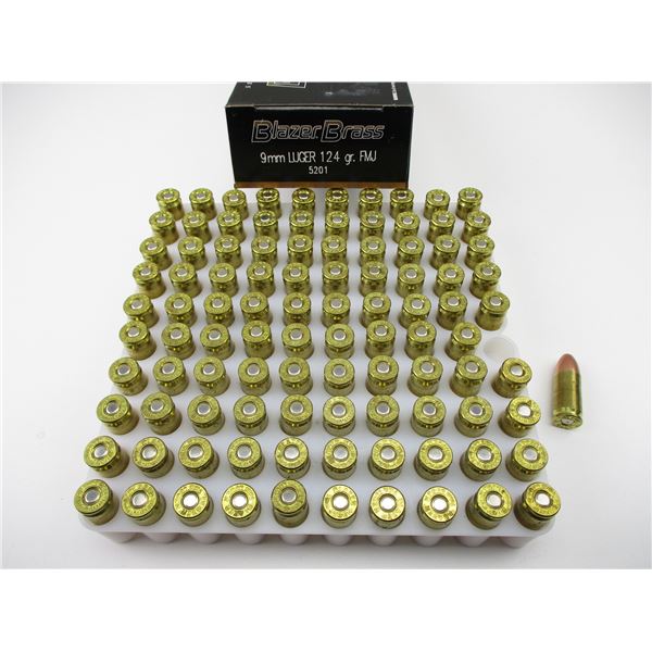 BLAZER BRASS 9MM LUGER AMMO