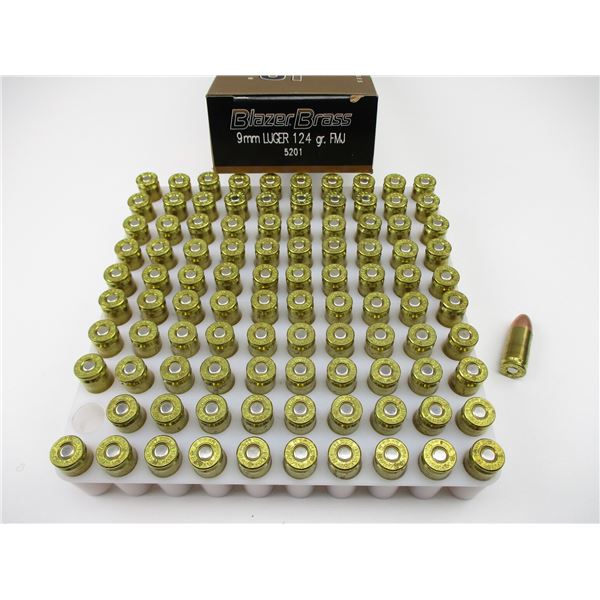 BLAZER BRASS 9MM LUGER AMMO