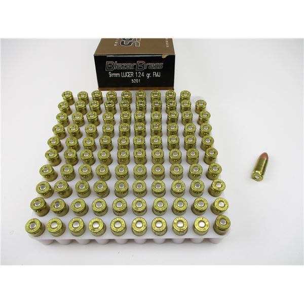 BLAZER BRASS 9MM LUGER AMMO