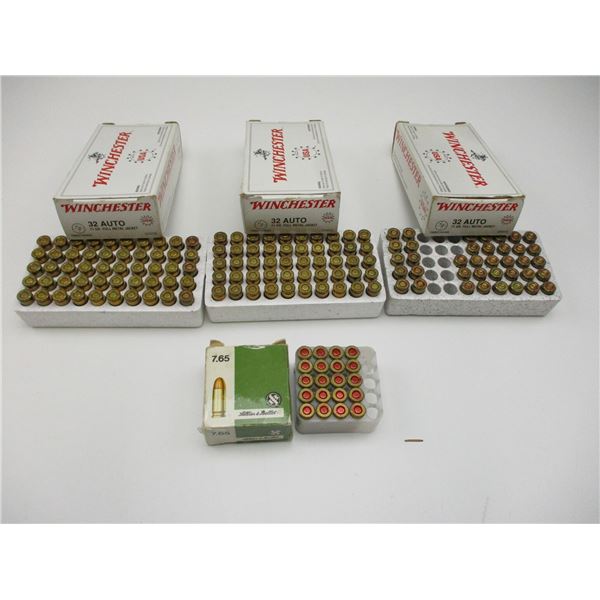 ASSORTED .32 AUTO AMMO LOT