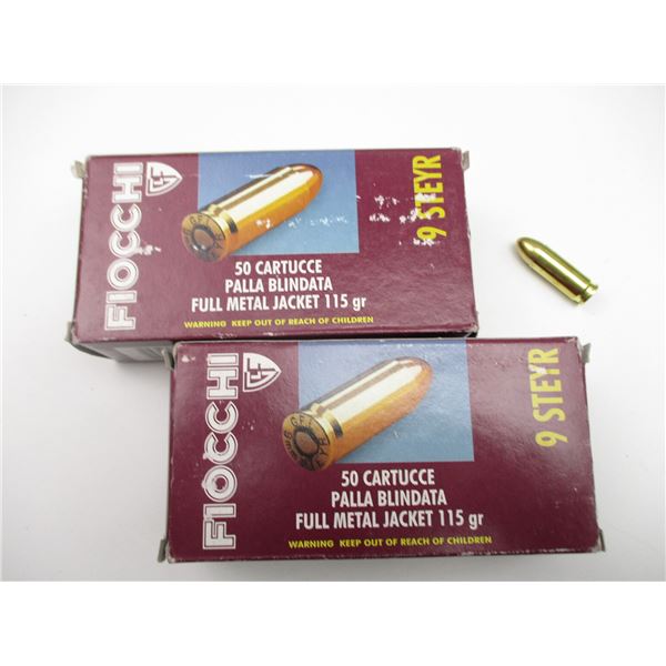 FIOCCHI 9MM STEYR AMMO LOT