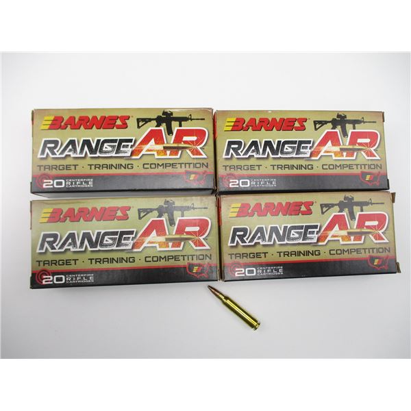 BARNES RANGE AR 5.56X45MM AMMO ,OT