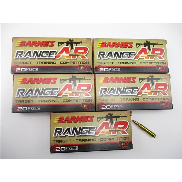 BARNES RANGE AR 5.56X45MM AMMO ,OT