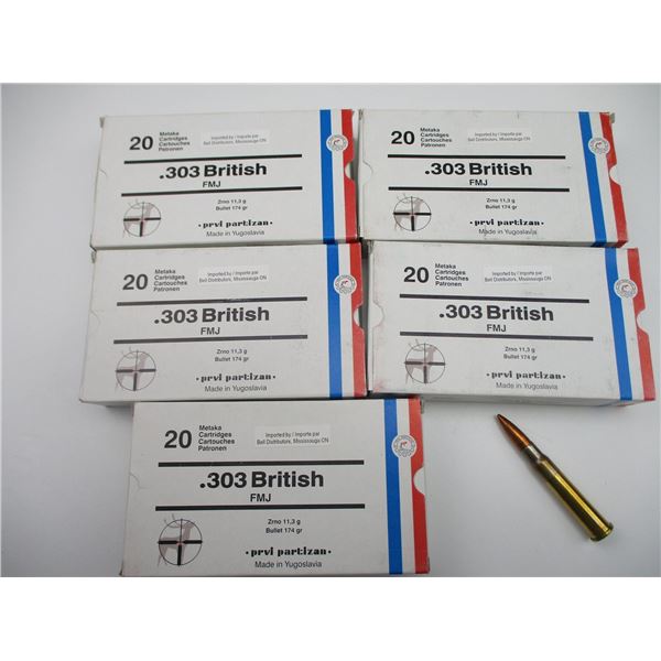 PRVI PARTIZAN .303 BRITISH AMMO  LOT