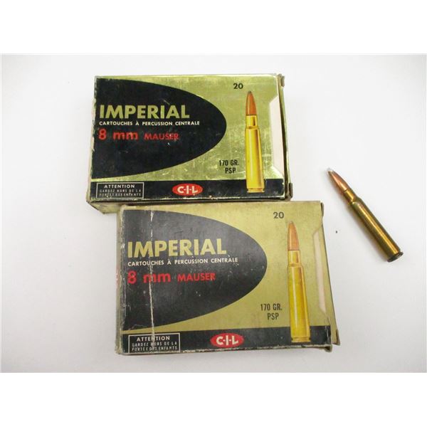 IMPERIAL 8MM MAUSER AMMO LOT
