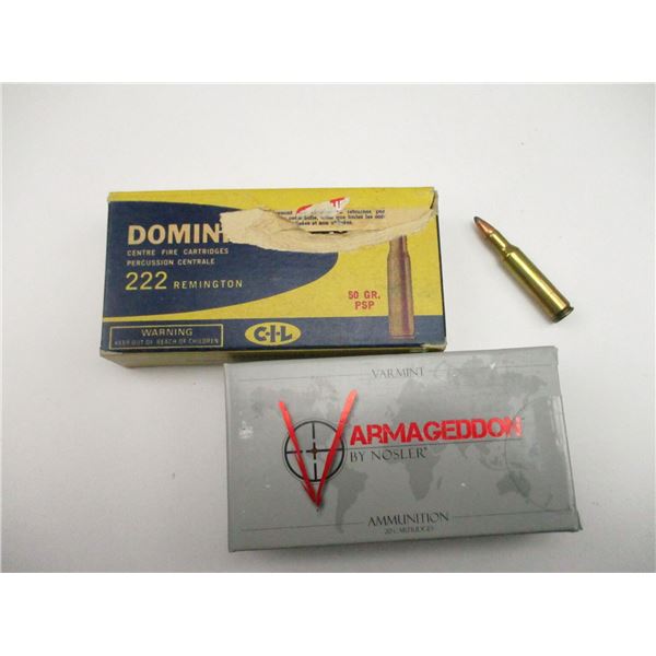 ASSORTED .222 REM AMMO LOT
