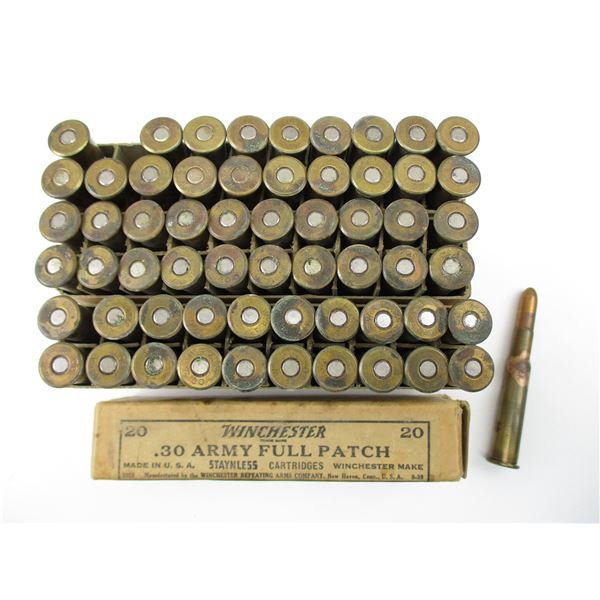 ASSORTED RELOADED .30 US ARMY AMMO