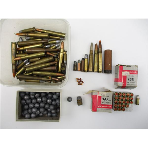 ASSORTED RELOADED & FACTORY AMMO LOT