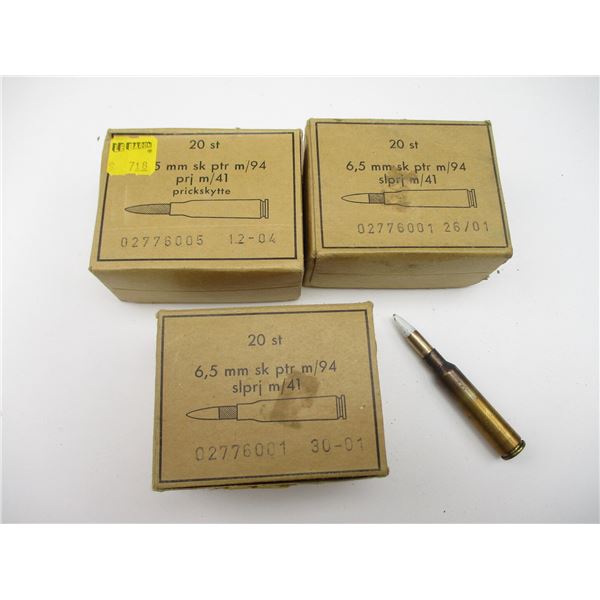 SWEDISH 6.5X55MM AMMO LOT