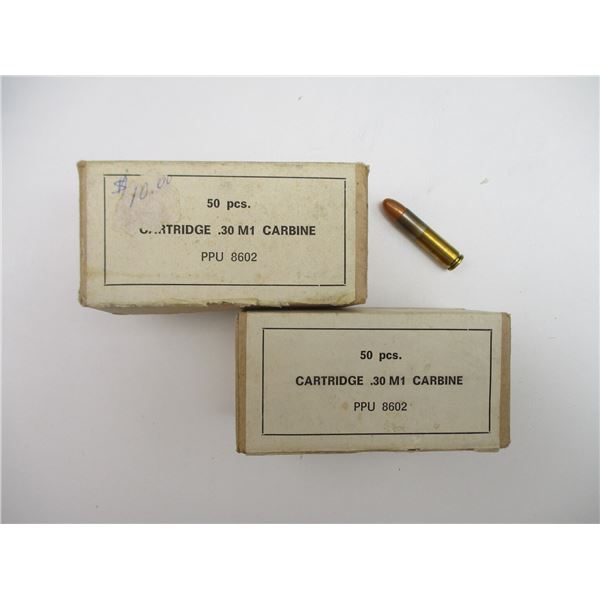 MILITARY .30 M-1 CARBINE AMMO LOT