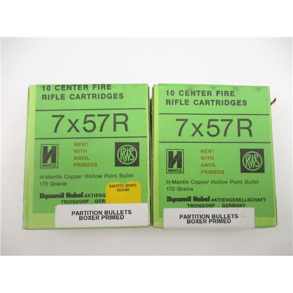 GERMAN 7X57R AMMO LOT