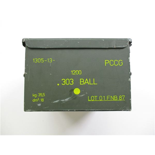 GREEN METAL AMMO TIN