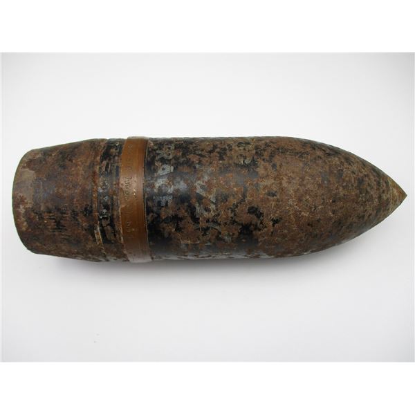 WWII US M72 75MM INERT AP PROJECTILE