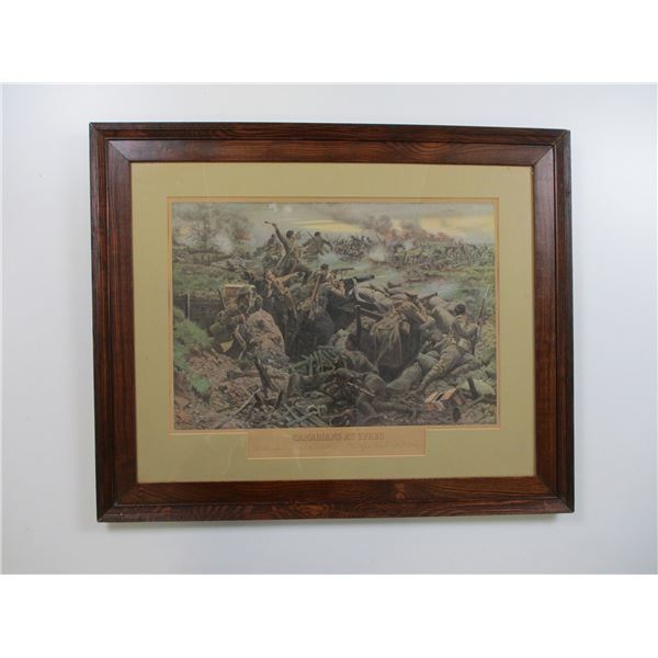 CANADIANS AT YPRES FRAMED PRINT