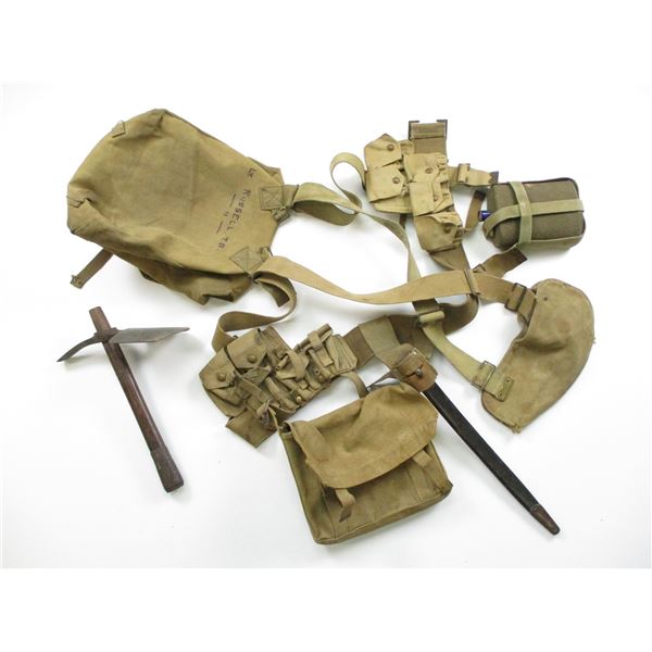 RARE WWI BRITISH PO8 WEBBING SET