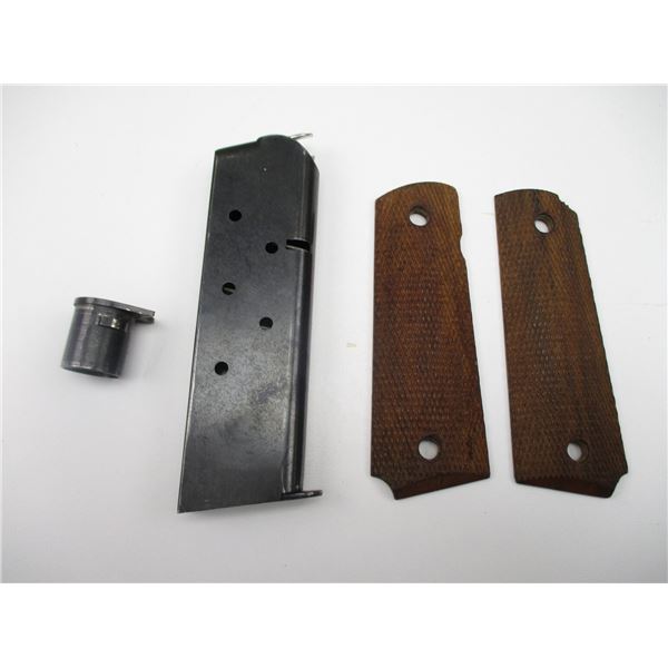 COLT 1911 TYPE GRIPS & MAGAZINE LOT