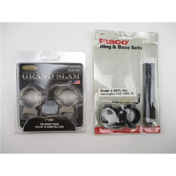 ASSORTED SCOPE RINGS & BASE SET