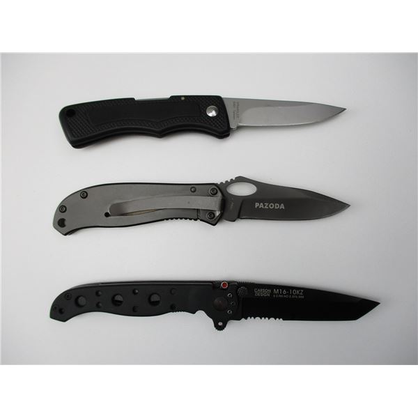 ASSORTED CRKT FOLDING KNIVES