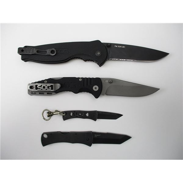 ASSORTED SOG FOLDING KNIVES