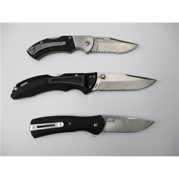 ASSORTED BUCK FOLDING KNIVES