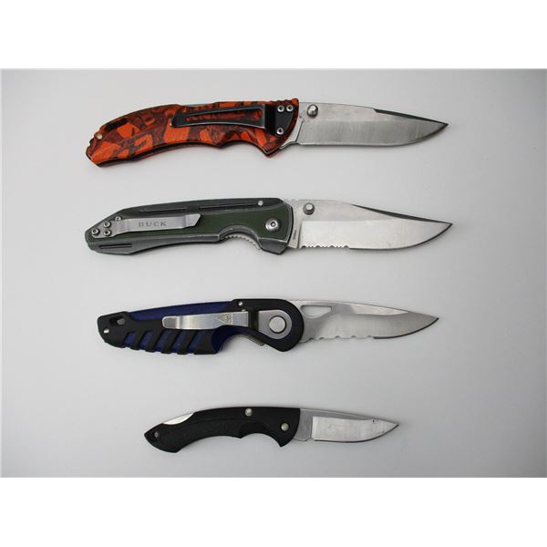 ASSORTED BUCK FOLDING KNIVES