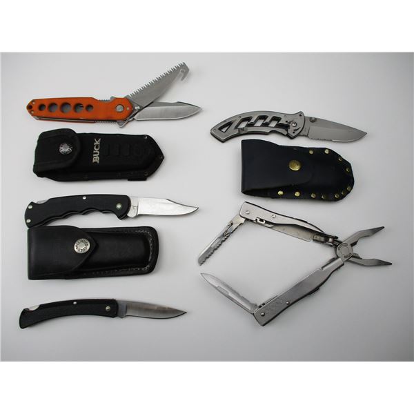 ASSORTED BUCK FOLDING KNIVES